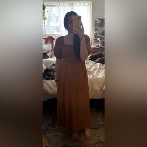 Elegant Brown Women's Dress